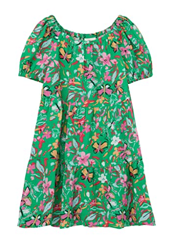 s.Oliver Junior Girl's Stufenkleid mit Allover Print, Green, 104 von s.Oliver