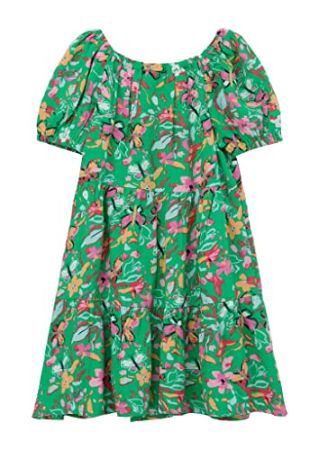 s.Oliver Junior Girl's Stufenkleid mit Allover Print, Green, 116 von s.Oliver