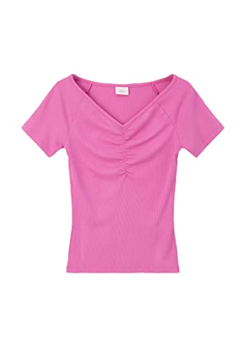 s.Oliver Mädchen 2130425 T-Shirt, Kurzarm, 4451_PINK, S von s.Oliver