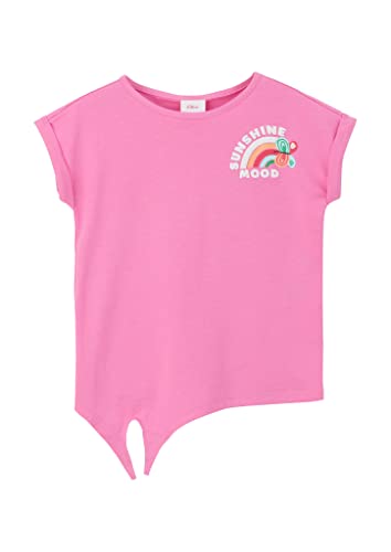 s.Oliver Junior Girl's T-Shirt mit Knotendetail, PINK, 104/110 von s.Oliver