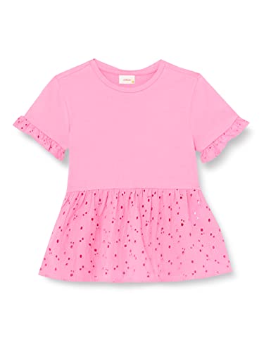 s.Oliver Junior Girl's T-Shirt mit Lochspitze, PINK, 128/134 von s.Oliver