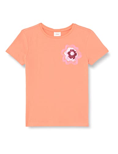 s.Oliver Junior Girl's T-Shirt mit Pailletten, ORANGE, 104/110 von s.Oliver