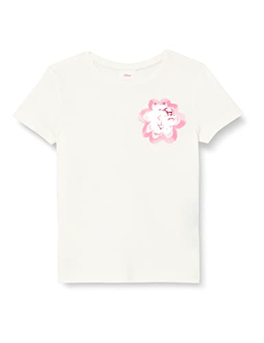 s.Oliver Junior Girl's T-Shirt mit Pailletten, White, 104/110 von s.Oliver