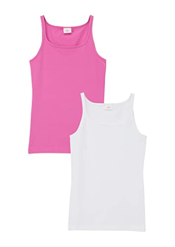 s.Oliver Junior Girl's Tanktop im Doppelpack, White, 164 von s.Oliver