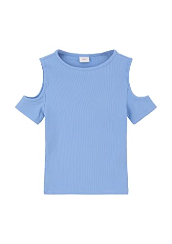 s.Oliver Junior Girls 2130471 T-Shirt mit Cut-Out, blau 5334, 176 von s.Oliver