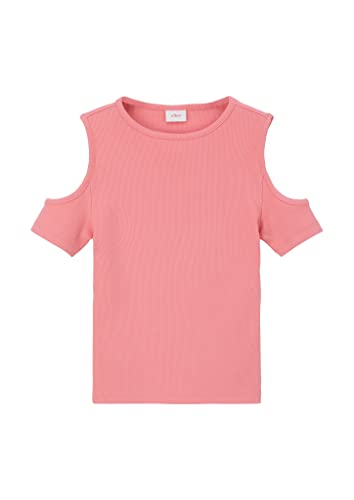 s.Oliver Junior Girls 2130471 T-Shirt mit Cut-Out, rosa 4334, 140 von s.Oliver