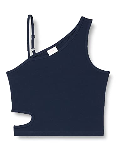 s.Oliver Junior Girls 2130475 Top mit Cut Out, blau 5952, 176 von s.Oliver