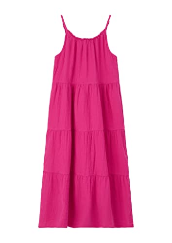 s.Oliver Junior Girls 2130490 Midi Kleid im Stufendesign, rosa 4461, 152 von s.Oliver