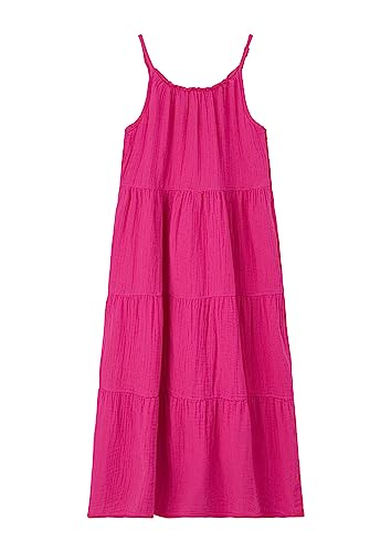 s.Oliver Junior Girls 2130490 Midi Kleid im Stufendesign, rosa 4461, 176 von s.Oliver