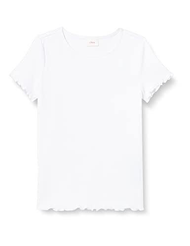 s.Oliver Junior Girls 2130571 T-Shirt, Kurzarm, weiß 0100, 116/122 von s.Oliver