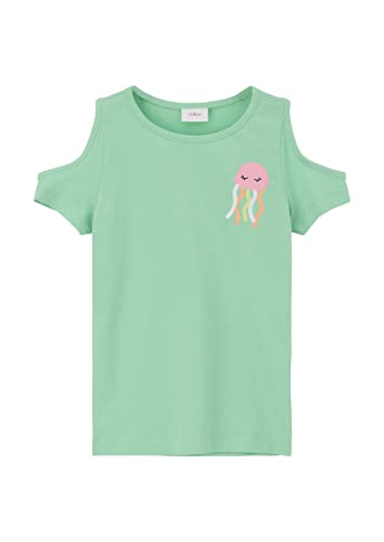 s.Oliver Junior Girls 2130573 T-Shirt mit Cut Out, grün 7300, 116/122 von s.Oliver