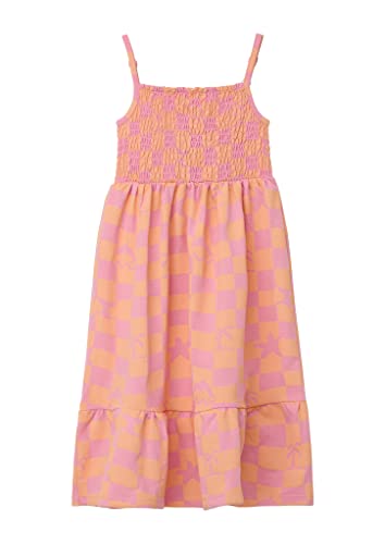 s.Oliver Junior Girls 2130594 Midi-Stufenkleid mit Allover Print, rosa 43A0, 116 von s.Oliver