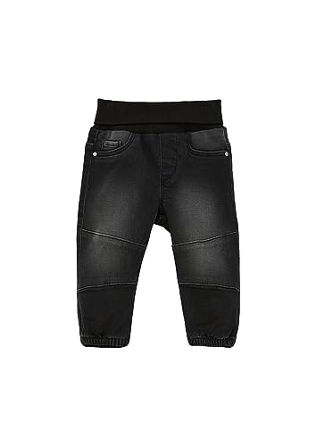 s.Oliver Junior Jungen Jeans Hose mit elastischem Umschlagbund Grey/Black 68 von s.Oliver