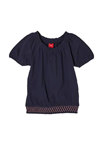 s.Oliver Junior Mädchen 403.10.103.12.130.2060333 T-Shirt, Dark Blue, 92/98 von s.Oliver