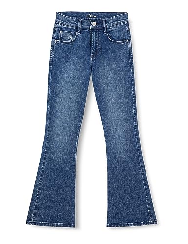 s.Oliver Junior Mädchen Jeans Hose, Flared Leg Blue 140/SLIM von s.Oliver