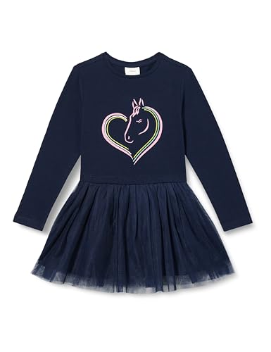 s.Oliver Junior Mädchen Kleid mit Meshrock BLUE 92 von s.Oliver