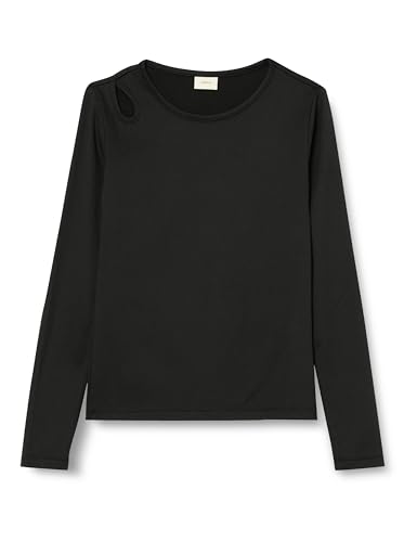 s.Oliver Junior Mädchen Langarmshirt mit Cut Out Black Größe L von s.Oliver