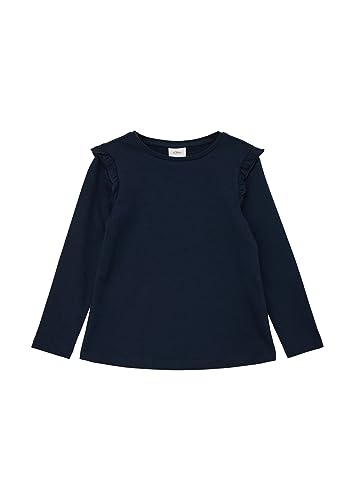 s.Oliver Junior Mädchen Langarmshirt mit Rüschen Blue 116 von s.Oliver