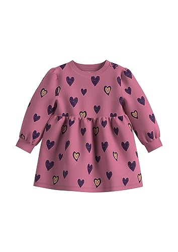 s.Oliver Junior Mädchen Sweatkleid mit AOP PINK 62 von s.Oliver