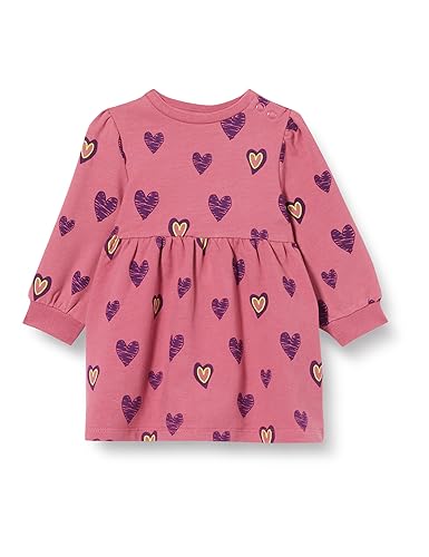 s.Oliver Junior Mädchen Sweatkleid mit AOP PINK 68 von s.Oliver