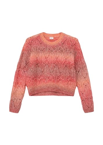 s.Oliver Junior Pullover mit Ajourmuster, Orange, S von s.Oliver