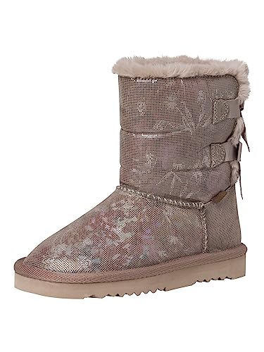 s.Oliver Mädchen Winterstiefel ohne Absatz Gefüttert mit Schleife Beige (Beige Comb), 31 von s.Oliver