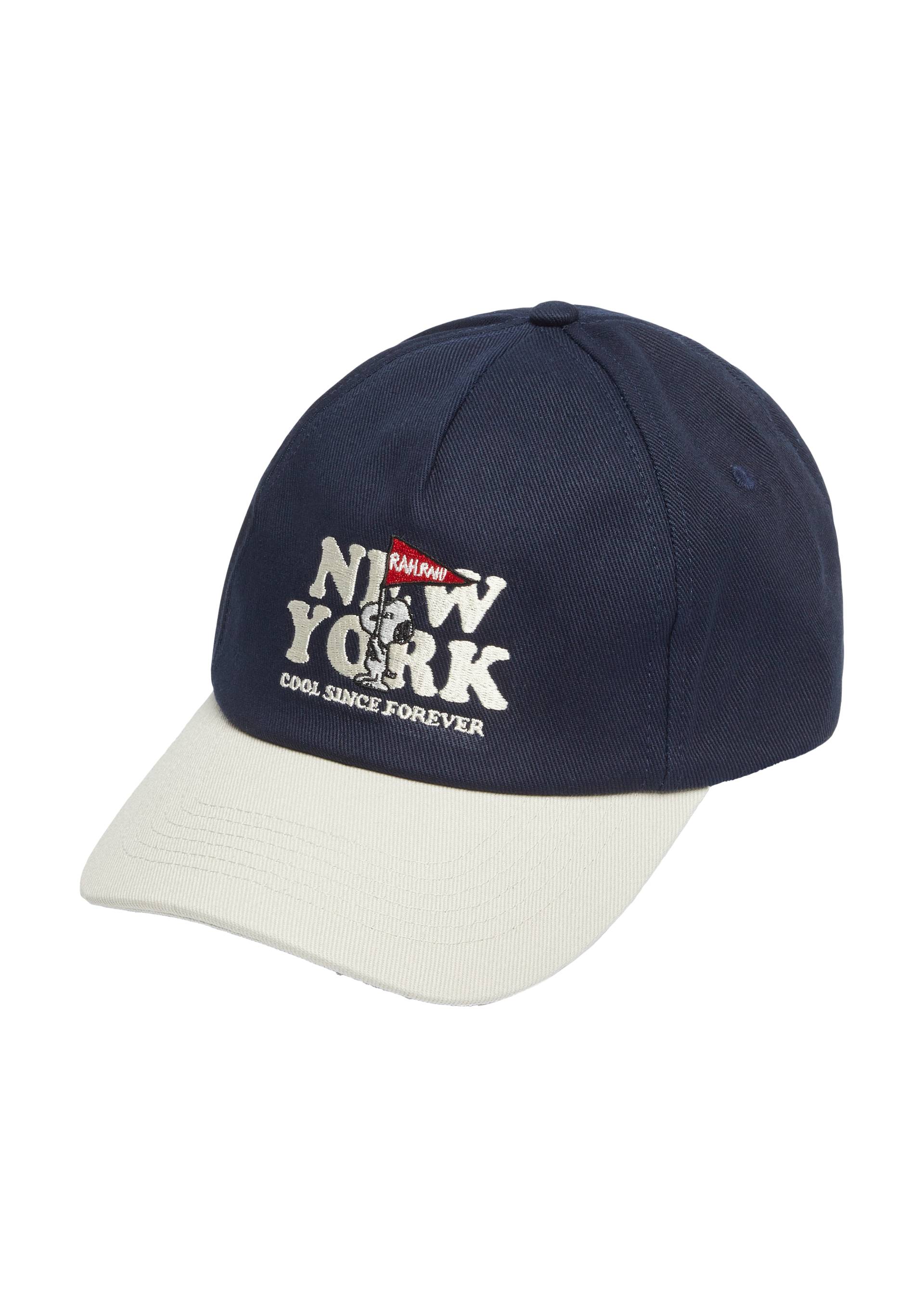 s.Oliver - Kappe mit Peanuts®-Stickerei, Herren, blau|creme von s.Oliver