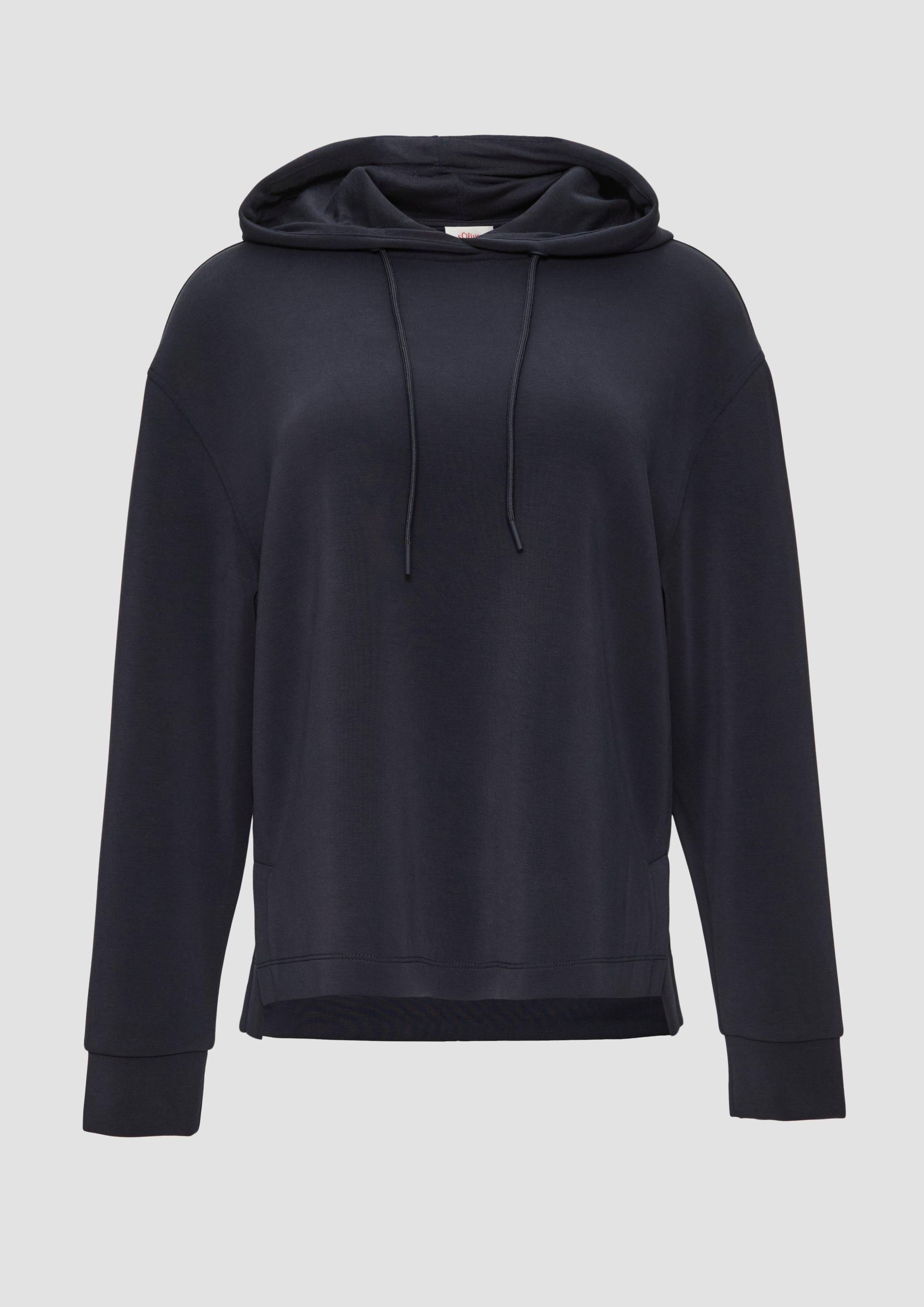 s.Oliver - Hoodie aus Scuba im Relaxed Fit, Damen, blau von s.Oliver