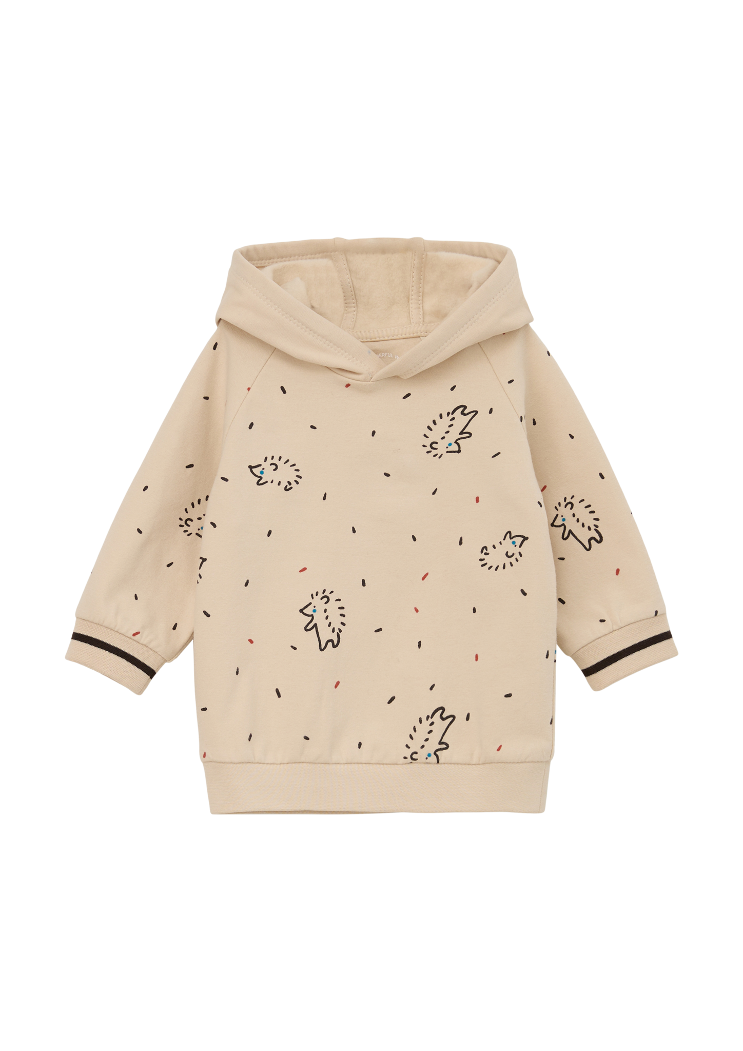 s.Oliver - Kapuzensweatshirt mit Allover-Print, Babys, Beige von s.Oliver