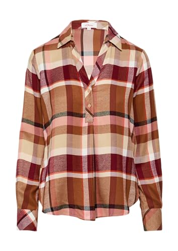 s.Oliver Karierte Bluse mit Hemdkragen rot 48 von s.Oliver