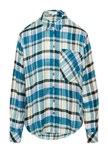 s.Oliver Karierte Hemdbluse aus Viskosemix azurblau 36 von s.Oliver