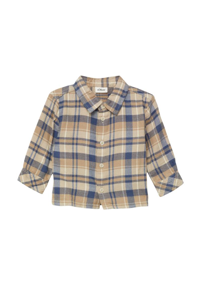 s.Oliver - Kariertes Flanellhemd im Regular Fit, Babys, beige|blau von s.Oliver