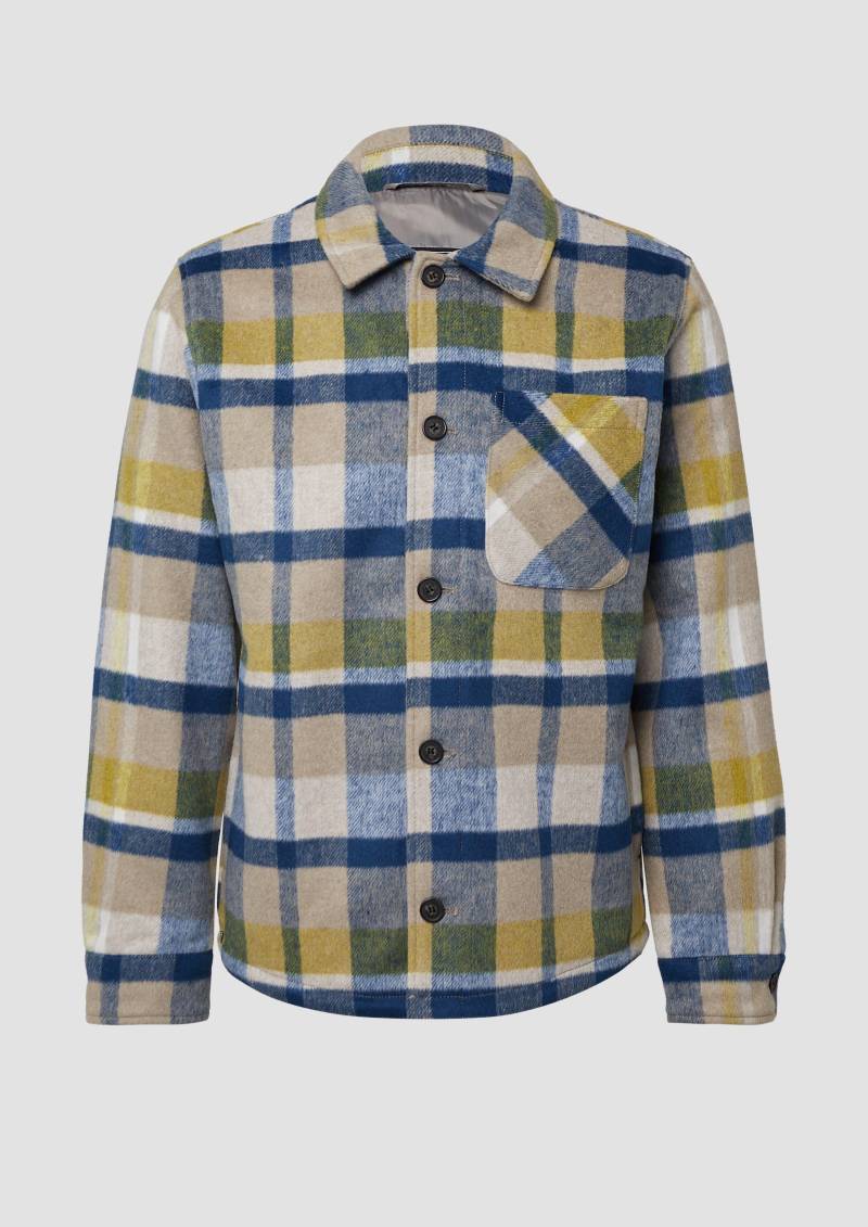 s.Oliver - Kariertes Overshirt mit seitlichen Eingrifftaschen, Herren, braun von s.Oliver
