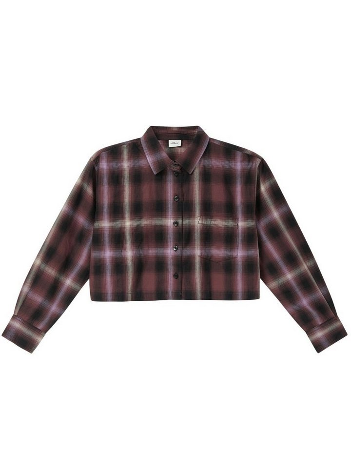 s.Oliver Karobluse Cropped-Hemdbluse Karo (1-tlg) kurze Form von s.Oliver