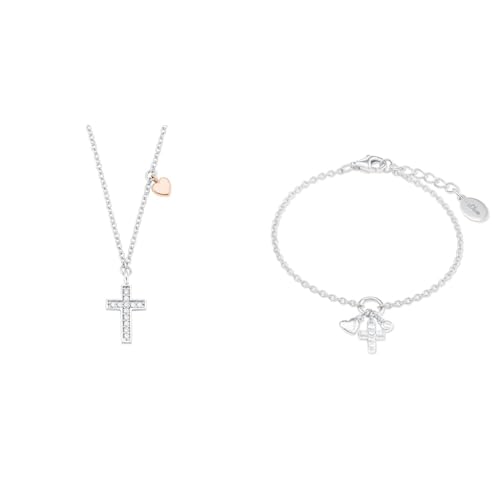s.Oliver Kette mit Anhänger 925 Sterling Silber Mädchen Kinder Halsschmuck & Armband 925 Sterling Silber Mädchen Kinder Armschmuck von s.Oliver