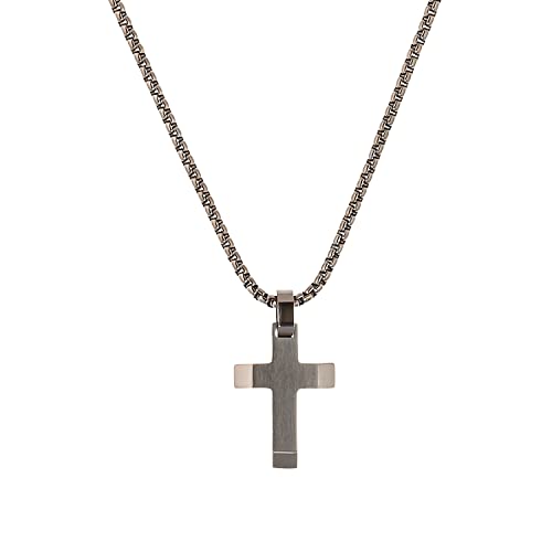 s.Oliver Kette mit Anhänger Edelstahl Jungen Kinder Halsschmuck, 40+3 cm, Silber, Kreuz, Kommt in Schmuck Geschenk Box, 2035807 von s.Oliver