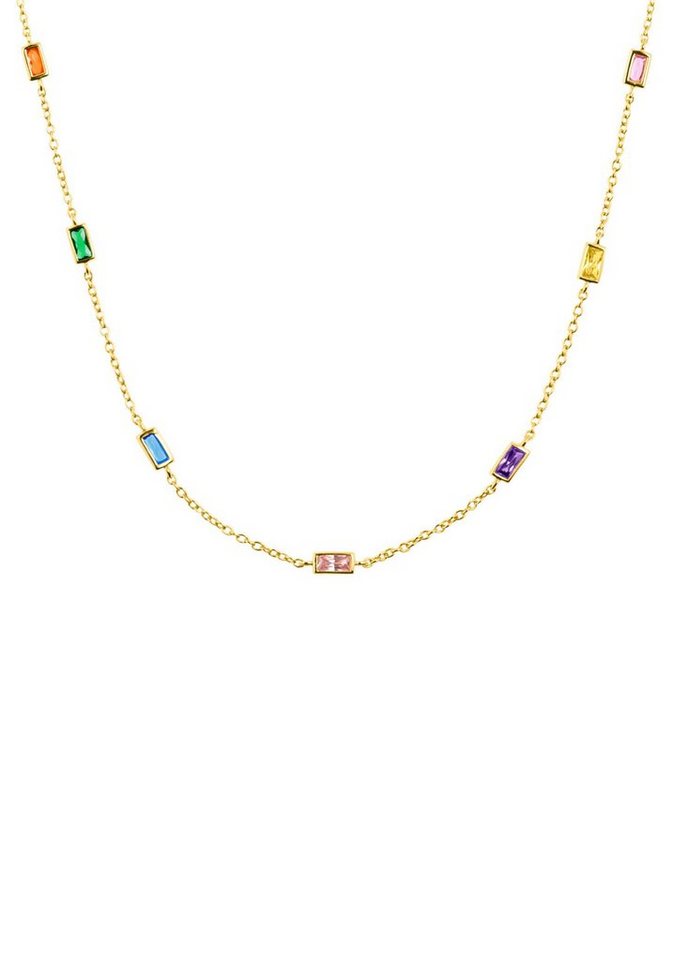 s.Oliver Kette ohne Anhänger Regenbogen, 2035501, mit Zirkonia (synth) von s.Oliver
