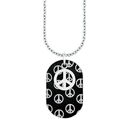 s.Oliver Kinder-Kette mit Anhänger Peace Edelstahl 65 cm - 522557 von s.Oliver