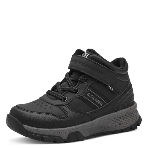 s.Oliver Jungen Sneaker hoch mit Klettverschluss Wasserabweisend, Schwarz (Black), 34 EU s.Oliver Jungen Sneaker hoch mit Klettverschluss Wasserabweisend, Schwarz (Black), 34 EU von s.Oliver