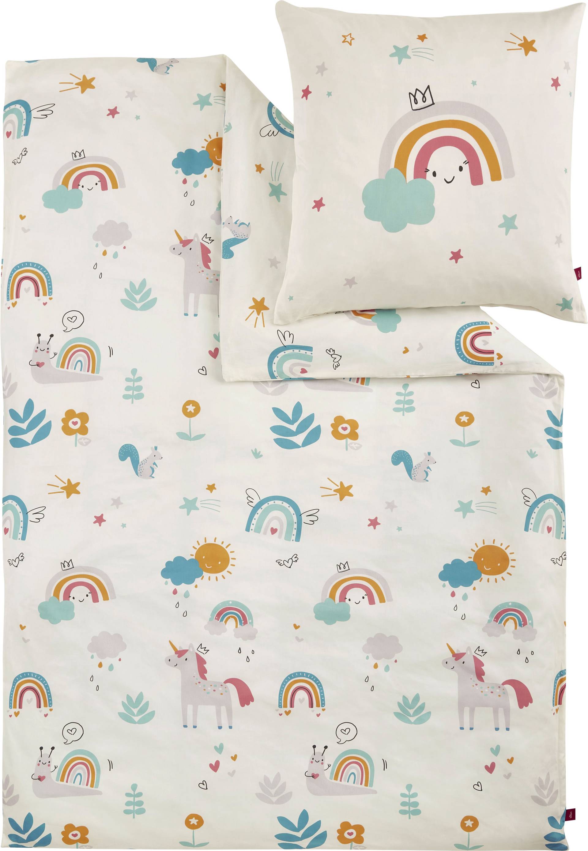 s.Oliver Kinderbettwäsche "Satinbettwäsche s.Oliver Junior", in verschiedenen Designs: Tiere Safari Afrika, Dino, Weltall, Einhorn von s.Oliver
