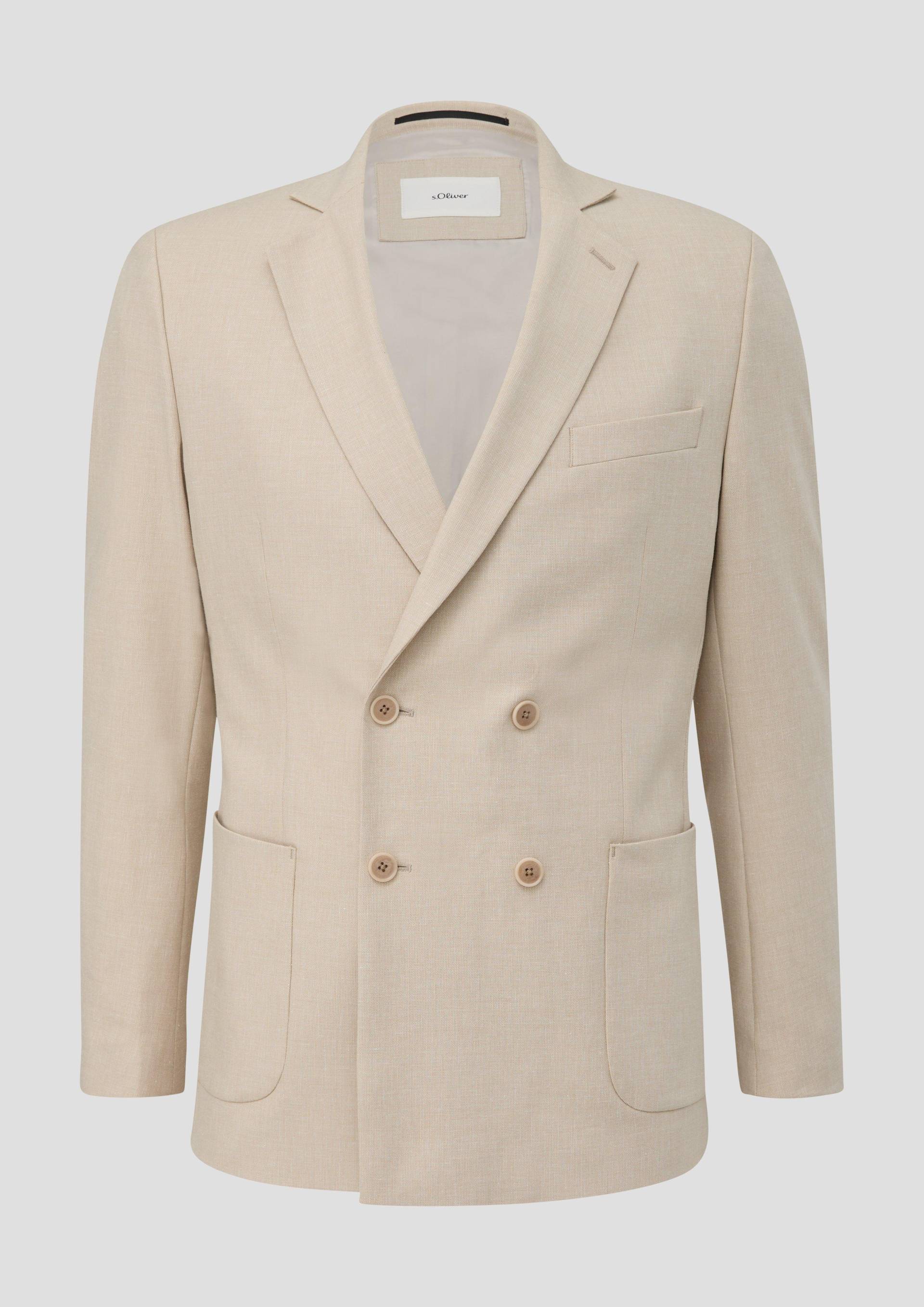 s.Oliver - s.O PURE: Doppelreihiges Sakko im Leinen-Look, Herren, Beige s.Oliver - s.O PURE: Doppelreihiges Sakko im Leinen-Look, Herren, Beige von s.Oliver