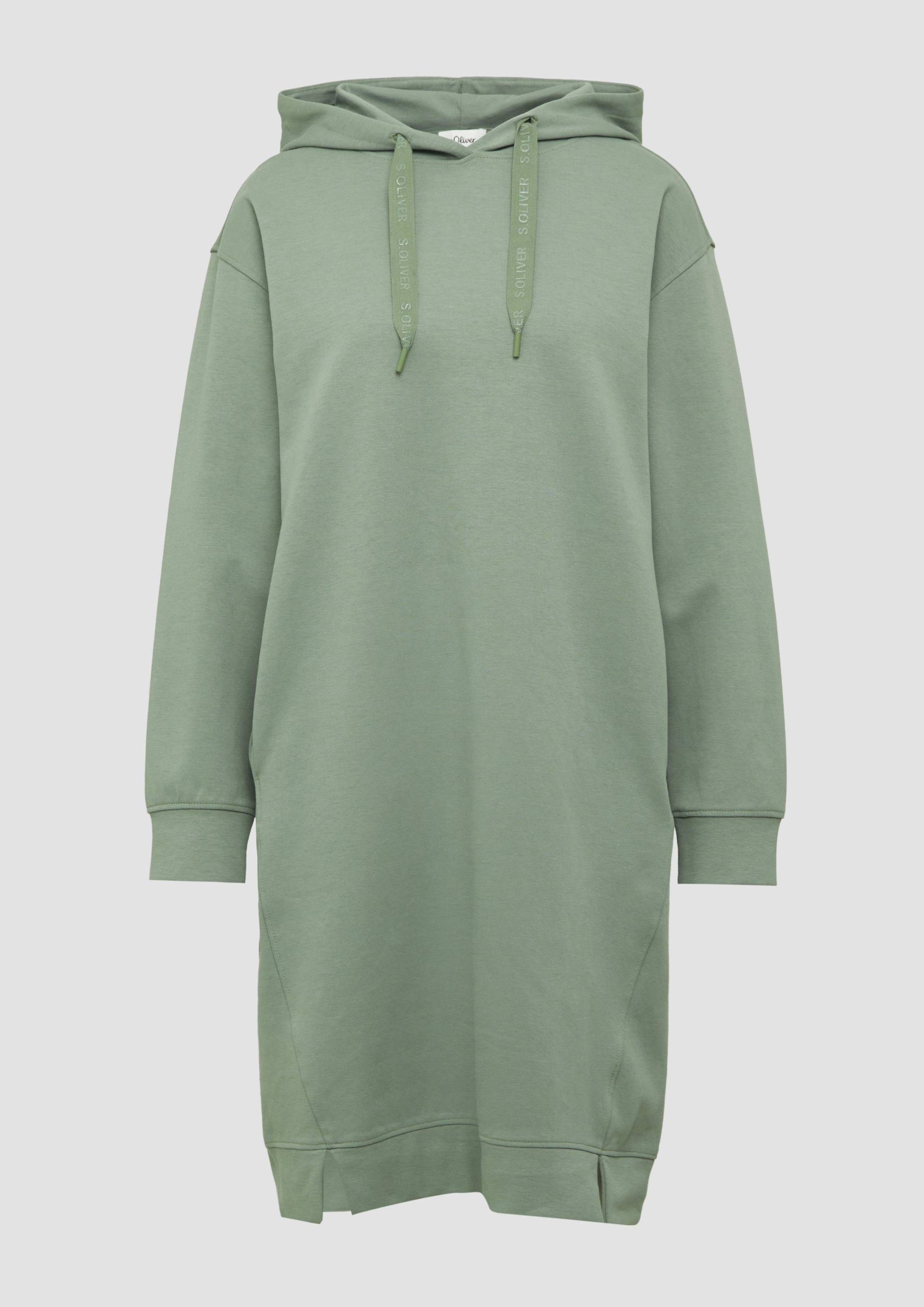 s.Oliver - Sweatkleid mit seitlichen Eingrifftaschen und Kapuze, Damen, grün von s.Oliver