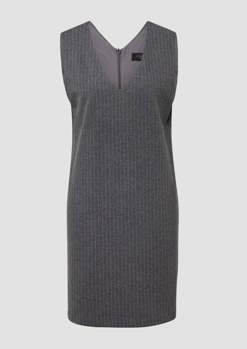 s.Oliver - Kleid im A-Shape mit Nadelstreifen, Damen, grau von s.Oliver