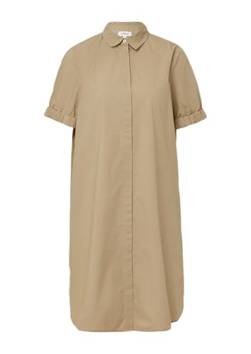 s.Oliver Kleid aus Popeline mit Eingrifftaschen im Relaxed Fit Hellbraun 42 von s.Oliver