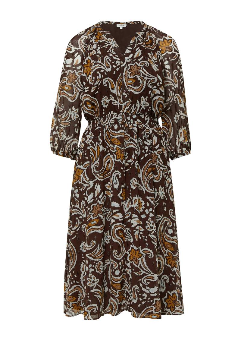 s.Oliver - Kleid braun|mehrfarbig - Gr. - 52 von s.Oliver
