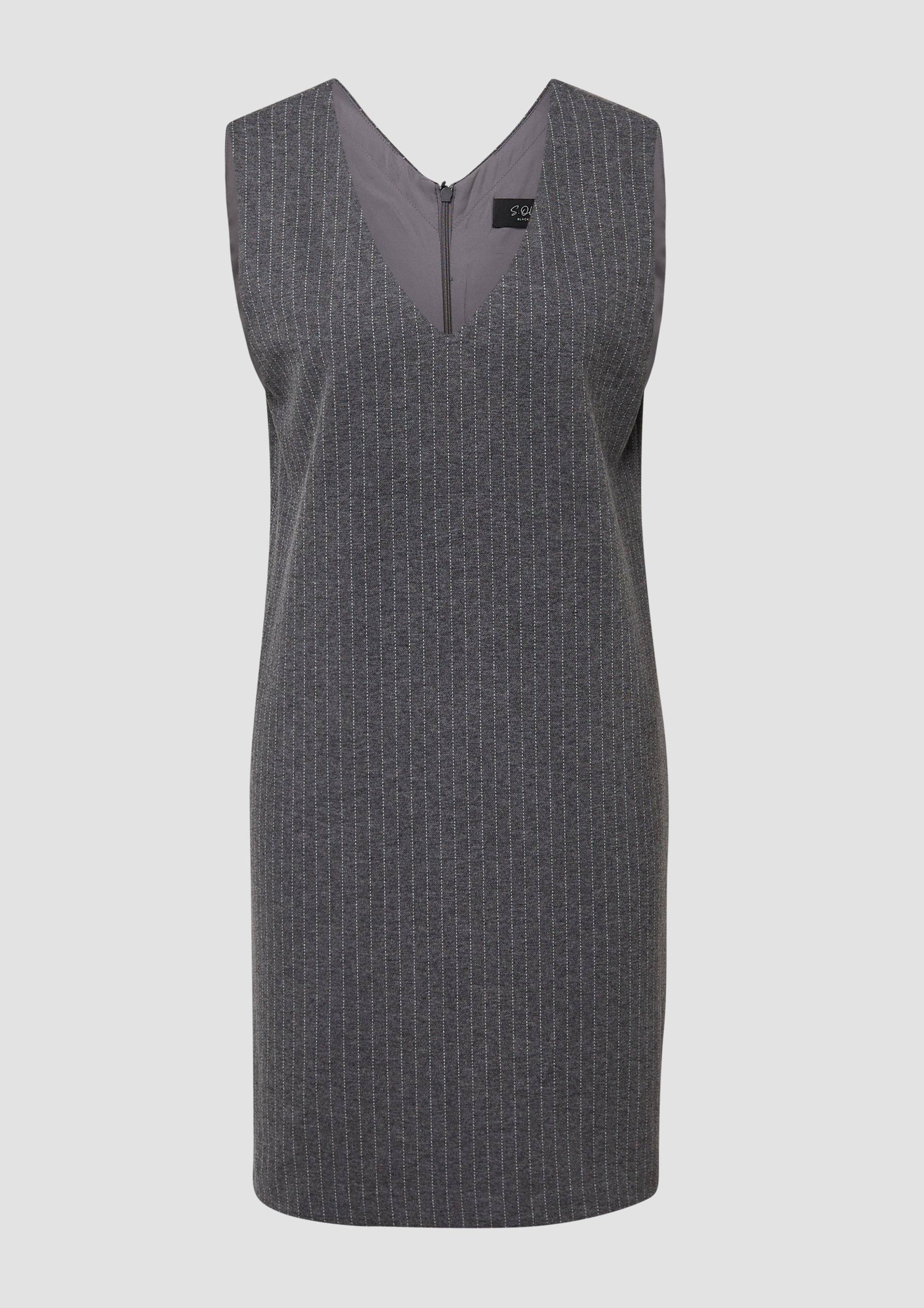 s.Oliver - Kleid im A-Shape mit Nadelstreifen, Damen, grau von s.Oliver