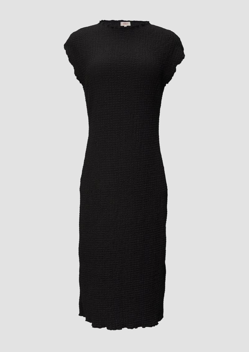 s.Oliver - Kleid in Crêpe-Optik, Damen, schwarz von s.Oliver