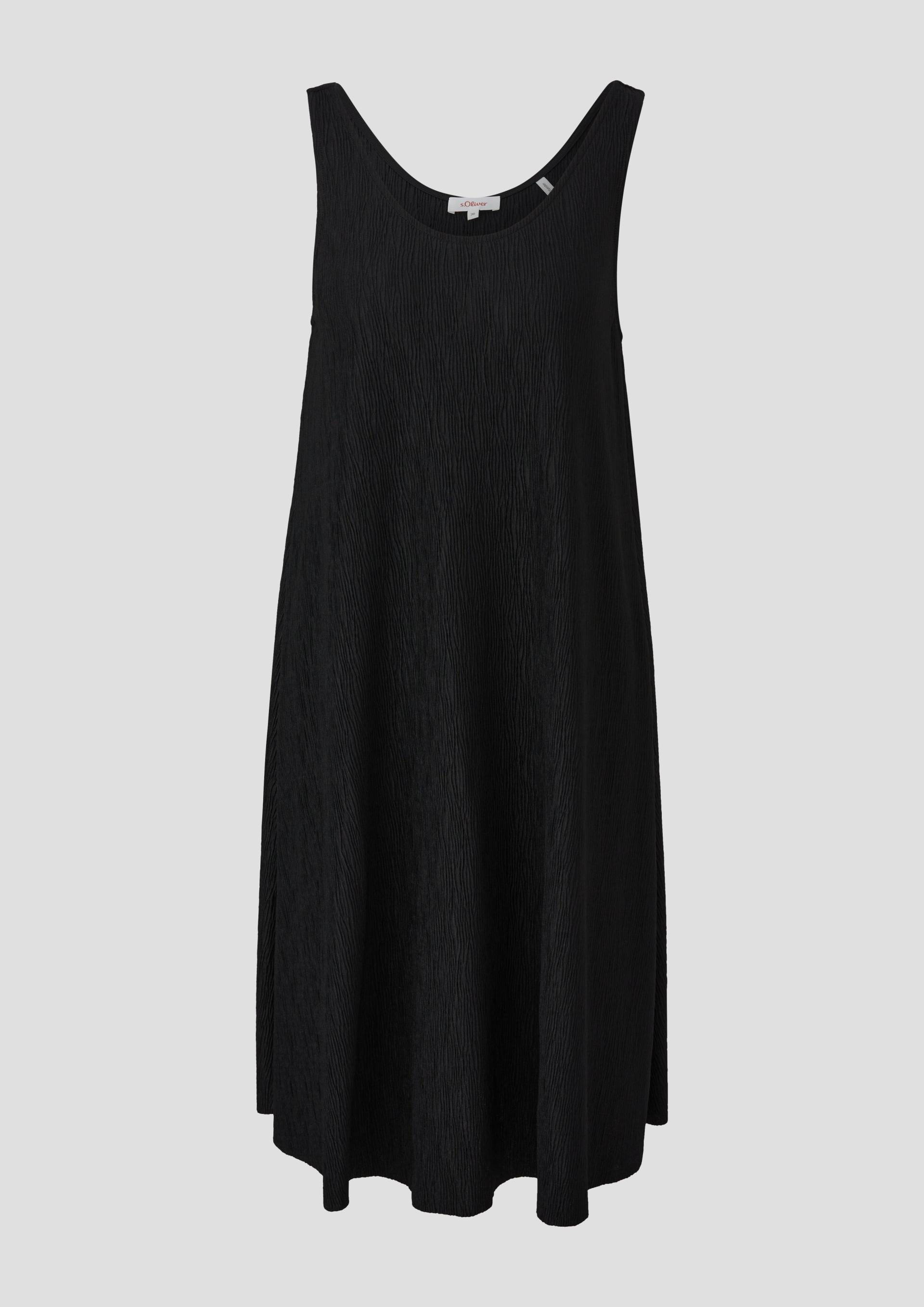 s.Oliver - Kleid in Crinkle-Optik, Damen, schwarz von s.Oliver