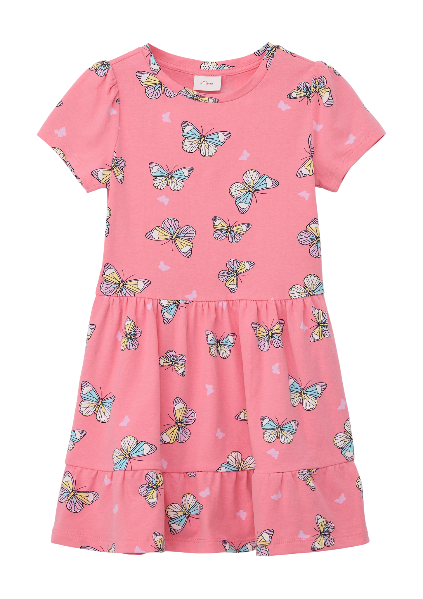 s.Oliver - Kleid mit All-over-Print, Kinder, Rosa von s.Oliver