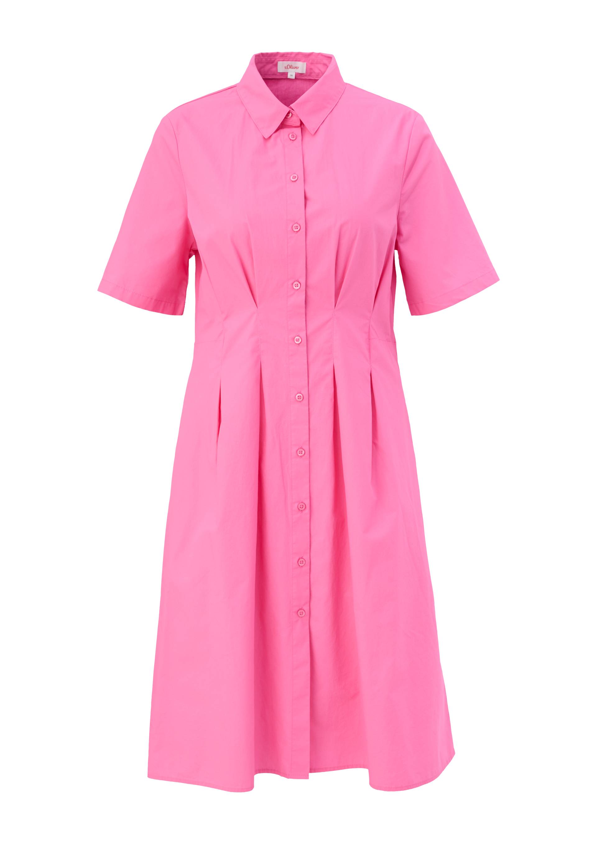 s.Oliver - Kleid mit Kellerfalten, Damen, Rosa von s.Oliver